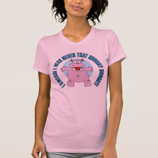 T-shirt Non CET hippopotame affamé (Devant)