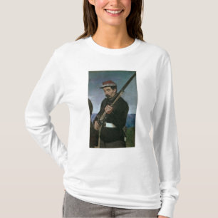 T-shirt Non dirigeant de Commissoned tenant le sien fusil