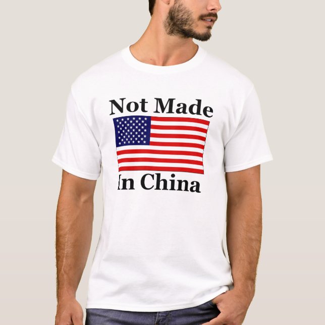 T-shirt Non fait en Chine - Américain (Devant)