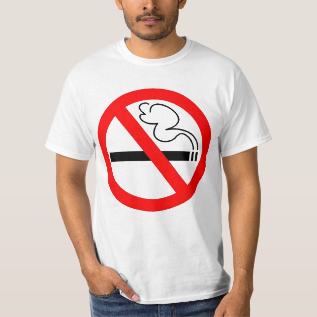 T-shirt non-fumeurs de symbole (Devant)
