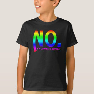 T-shirt Non. Le Sticker De Phrase Complet
