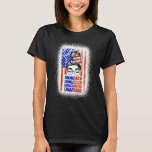 T-shirt Non Masqué Non Muzzé Non Vacciné Sans Peur Messy B