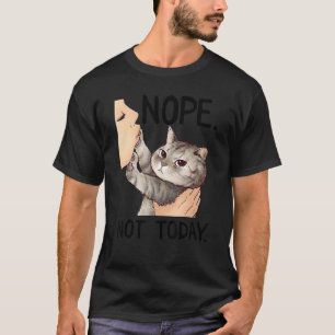 T-shirt Non Pas Aujourd'Hui Baiser Chat