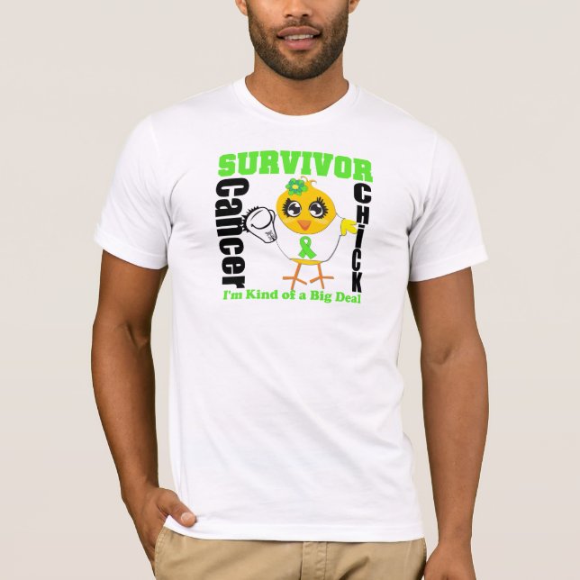 T-shirt Non ruban de poussin de survivant de lymphome de (Devant)