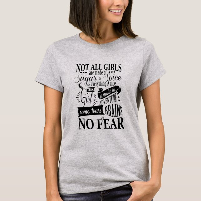 T-shirt Non toutes les filles sont faites de sucre et (Devant)