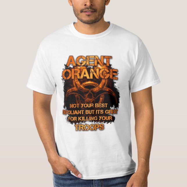 T-shirt Non votre meilleur défoliant - Orange-Vétéran (Devant)
