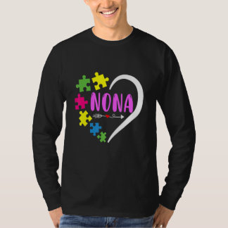 T-shirt nona Mothers Day Heart  Awareness Women Girls