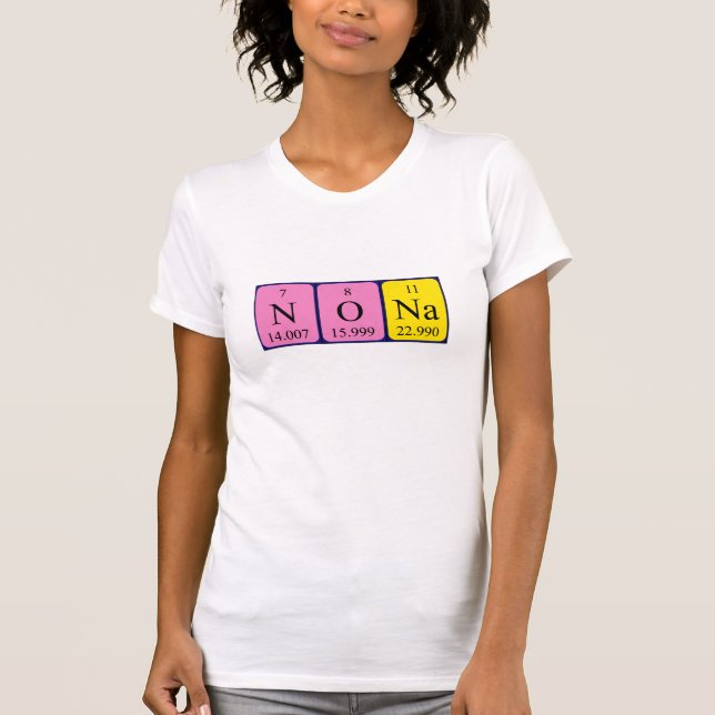 T-shirt Nona nom de table périodique chemise (Devant)