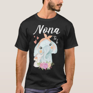 T-shirt Nona To Be Elephant Baby Nona Floral