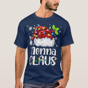 T-shirt Nonna Claus Père Noël Noël Lumière Noël Famille