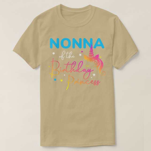 T-shirt Nonna de la princesse Anniversaire Anniversaire Un (Design devant)