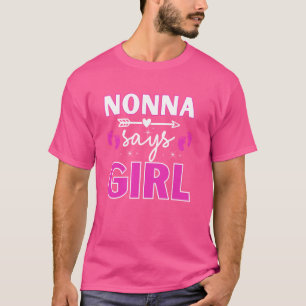 T-shirt Nonna dit Girl Gender Revevela Team Pink Pregnancy