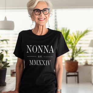 T-shirt Nonna Roman Année Numérique Établie