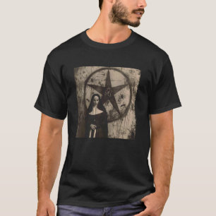 T-shirt Nonne d'horreur cool, Pentagramme, Nonne rebelle 1