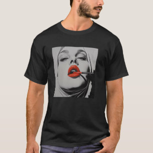 T-shirt nonne rebelle avec du rouge à lèvres, nonne rebell