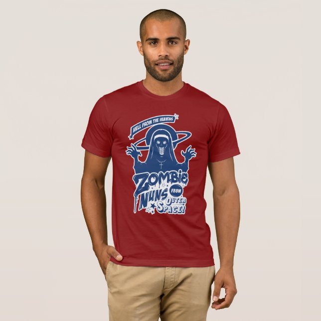 T-shirt Nonnes de zombi d'espace extra-atmosphérique (Devant entier)