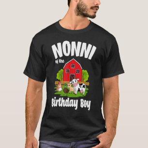 T-shirt Nonni De L'Anniversaire Boy Farm Animal Anniversai