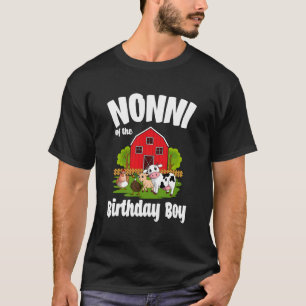 T-shirt Nonni De L'Anniversaire Boy Farm Animal Anniversai