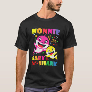 T-shirt Nonnie De L'Anniversaire Shark Papa, Maman Matchin