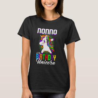 T-shirt Nonno de l'anniversaire Princesse Unicorn Dabbing 