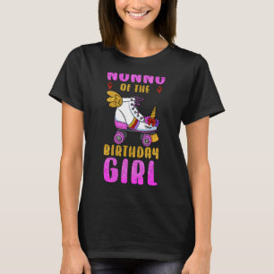 T-shirt Nonno of the Birthday Girl Roller Skates patinage 
