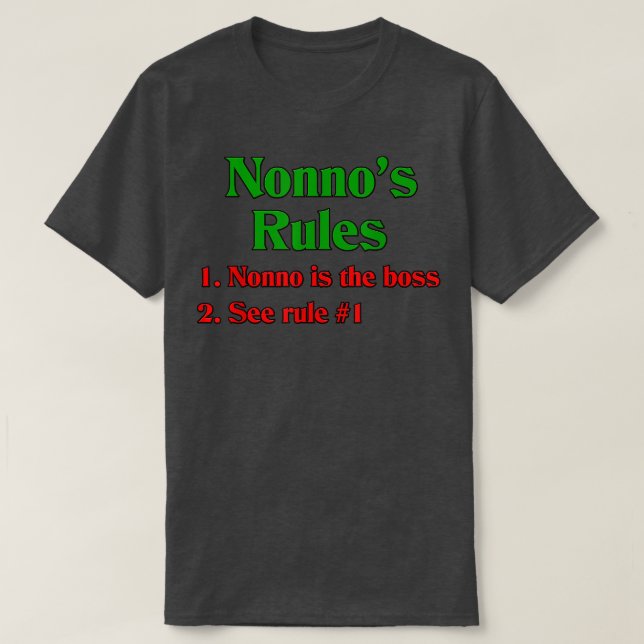 T-shirt Nonno's Rules (grand-père italien)  (Design devant)