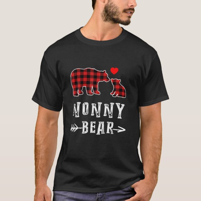 T-shirt Nonny Bear Noël Noël Noël Jaune Pajama Buffalo rou (Devant)