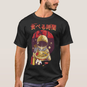 T-shirt Nood japonais de l'astronaute Ramen Vintage Kawaii