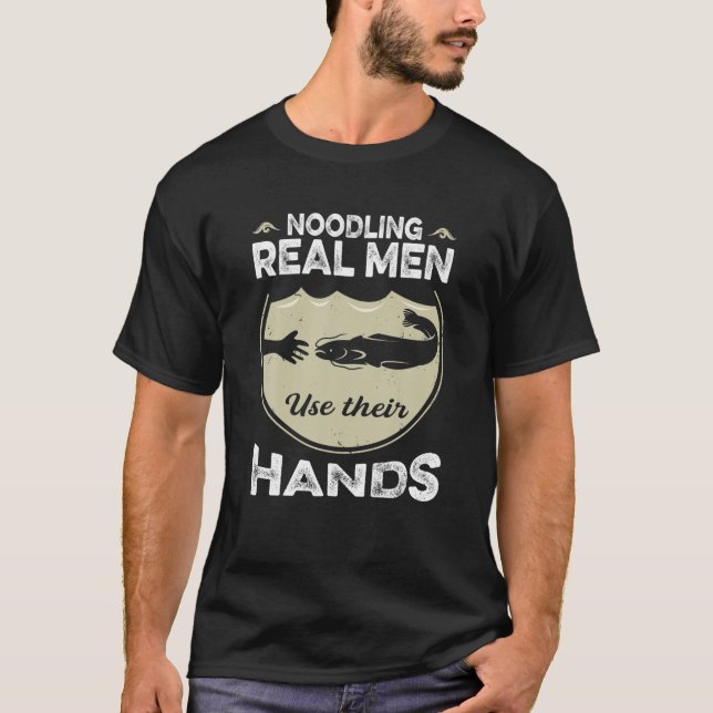 T-shirt Noodé - Les vrais Hommes Utilisent Leurs Mains Drô (Devant)