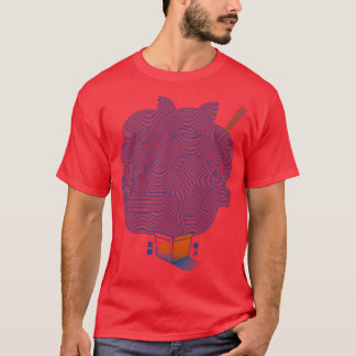 T-shirt Noodles Minimalist Lines Nourriture Japonaise par