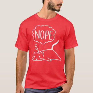 T-shirt Nope drôle Lazy Chat