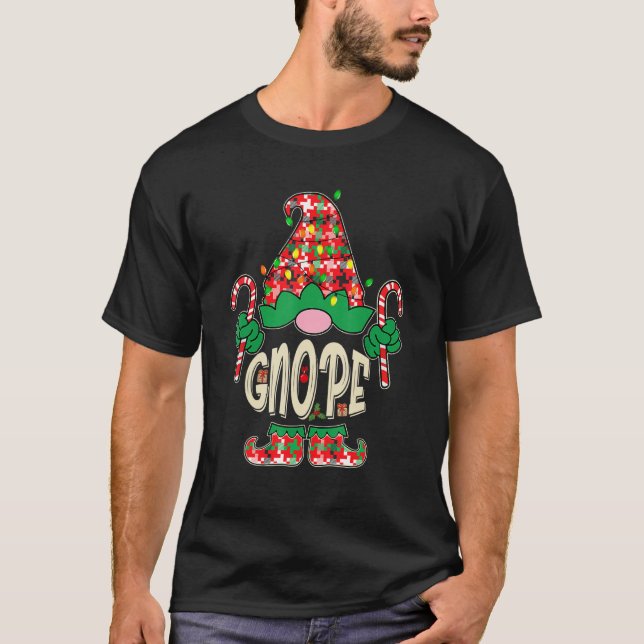T-shirt Nope Gnope Tomte Garden Gnome Scandinavian Sweden (Devant)