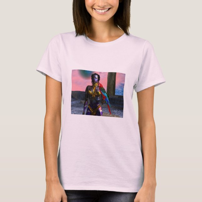 T-shirt NORA CYBER WARRIOR TIENT MACAW Science Fiction (Devant)