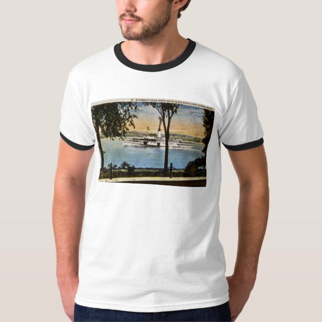 T-shirt Nord allant de paquebot sur la rivière de St (Devant)