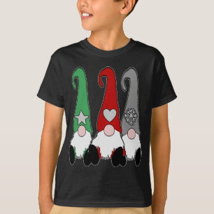 T-shirt Nordic Gnome Red Grey Casquette Noël suédois Tomte
