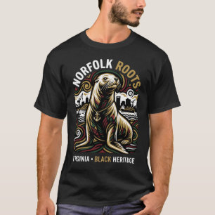 T-shirt Norfolk Roots Lion de Mer Afro-Américain Maritime