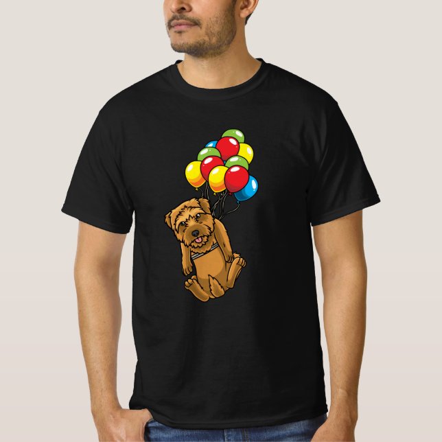 T-shirt Norfolk Terrier avec Ballons (Devant)