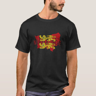 T-shirt Norman Map Mot Art Décroché Normandie France Sou
