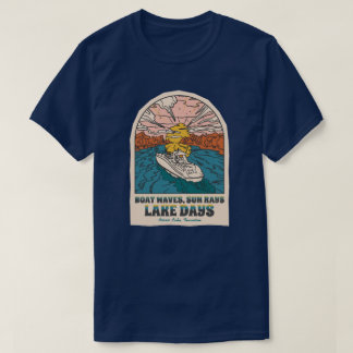 T-shirt Norris Lake Days Boat Waves Sun Rays personnalisab