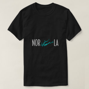 T-shirt Norris Lake Tennessee Graphisme de Rivage Cyan