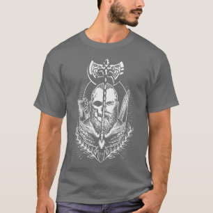 T-shirt Norse viking avec crâne viking et guerrier viking 