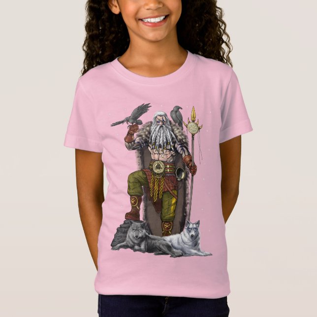 T-Shirt Norse Viking Dieu Odin (Devant)