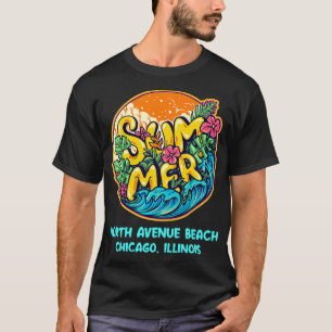 T-shirt North Avenue Beach Chicago Illinois Summer Vacatio