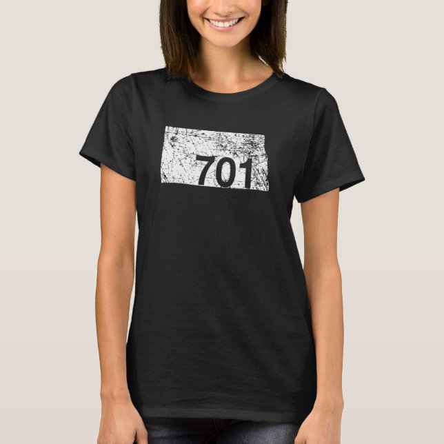 T-shirt North Dakota Area Code 701 Hometown Souvenir Cadea (Devant)