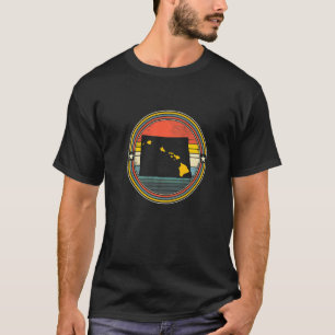 T-shirt North Dakota Hawaii Racines Origine Carte d'État R