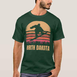 T-shirt North Dakota Snowboard Vintage ND Boarder Retro
