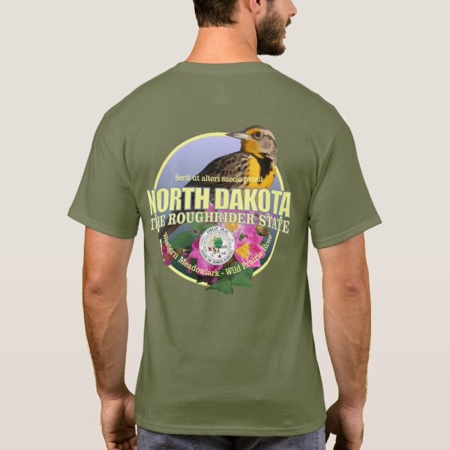 T-shirt North Dakota State Bird & Flower (Dos)