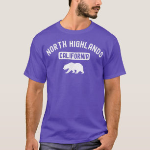 T-shirt North Highlands California USA Drapeau Cali Bear S