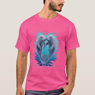 T-shirt North Key Largo Floride Vacances Cute Manatees Mer
