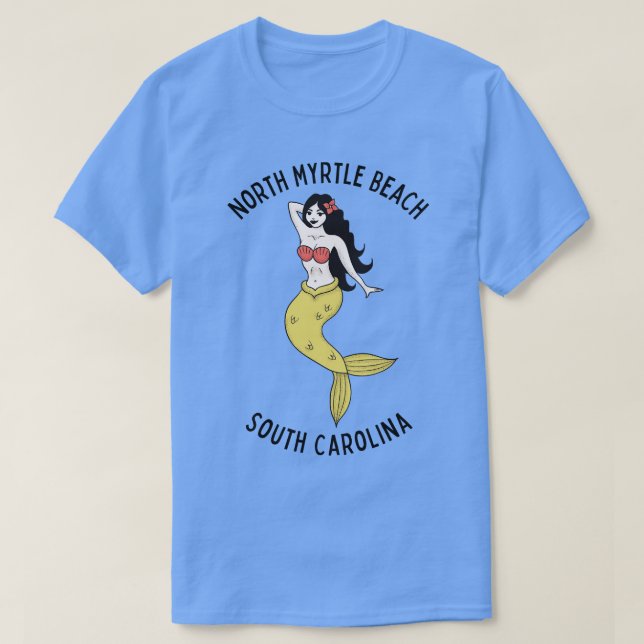 T-shirt North Myrtle Beach Caroline du Sud Mermaid (Design devant)